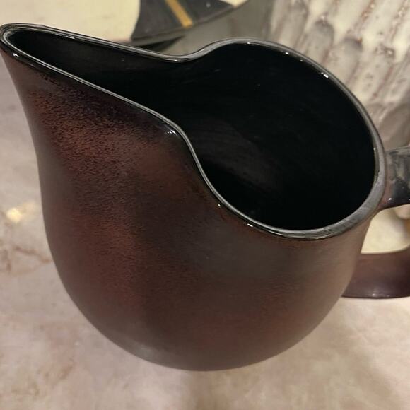 Cara Espana pottery pitcher and cups matte brown - Picture 5 of 12